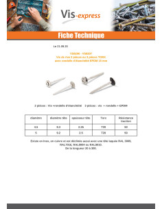 Tornillo de cresta cabeza fresada abombada TORX T20... 2