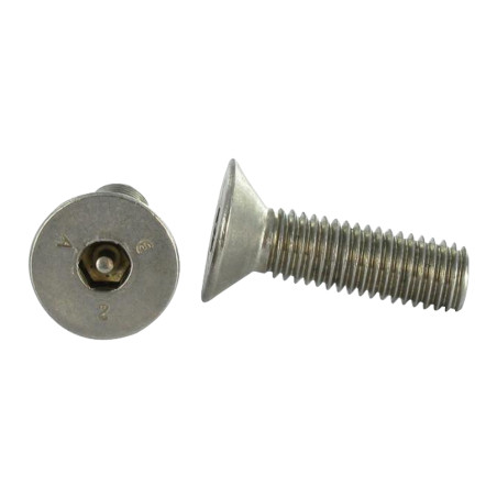 1 x Tornillo metales Inoxidable A2 Seguridad FHC cabeza fresada cavidad hexagonal hueca llave de 5 con tetón M8X20