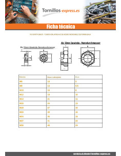 Tuerca hexagonal con TRAGAMONEDAS Inoxidable A2 M16 2