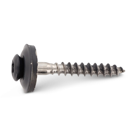 1 x Tornillo de cresta cabeza fresada abombada TORX T20 Inoxidable A2 RAL7016 gris antracita 4.5X45 Arandela de