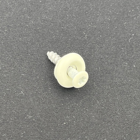 1 x Tornillo de cresta cabeza fresada abombada TORX T20 Inoxidable A2 RAL9010 blanco puro 4.5X25 Arandela de estanqueidad