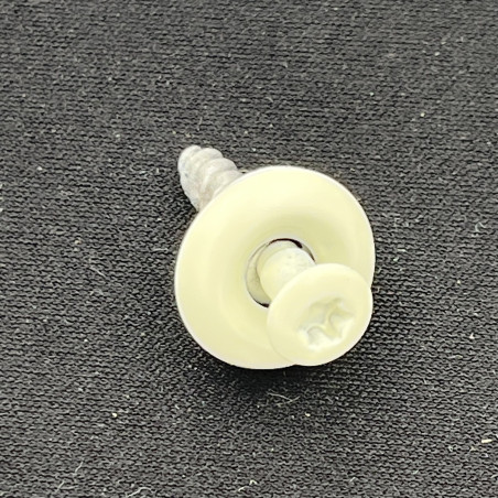 1 x Tornillo de cresta cabeza fresada abombada TORX T20 Inoxidable A2 RAL9010 blanco puro 4.5X25 Arandela de estanqueidad