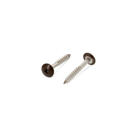 1 x Tornillo de fachada TORX T20 5.5X38 diámetro de cabeza: 12.3 Inoxidable A2 RAL8014 marrón sepia