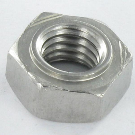 1 x Tuerca hexagonal para soldar Inoxidable A2 M4