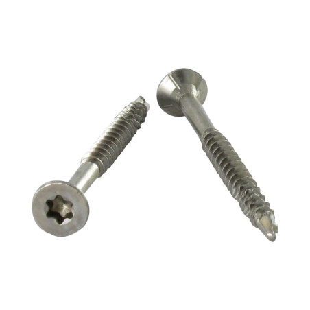 1 x Tornillo madera aglomerado Tornillo autoperforante cabeza fresada/testa svasat dentado 4.5X60 TORX T20 Inoxidable A2