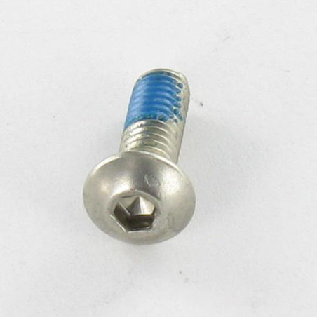 1 x Tornillo metales Inoxidable A2 Cabeza Abombada con Hueco hexagonal M8X20 roscado total llave de 5 + Freno rosca