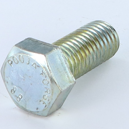 1 x Tornillo metales cabeza hexagonal M12X30 Clase 8.8 Acero cincado blanco
