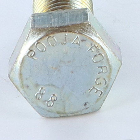1 x Tornillo metales cabeza hexagonal M12X30 Clase 8.8 Acero cincado blanco