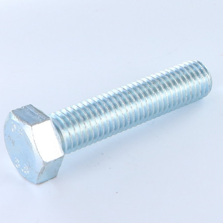 1 x Tornillo metales cabeza hexagonal M20X65 Clase 8.8 Acero cincado blanco