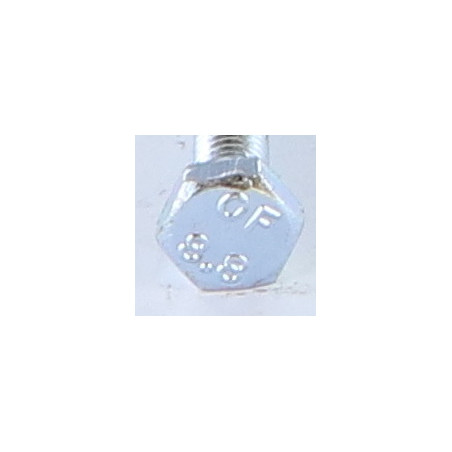 1 x Tornillo metales cabeza hexagonal M10X75 Clase 8.8 Acero cincado blanco