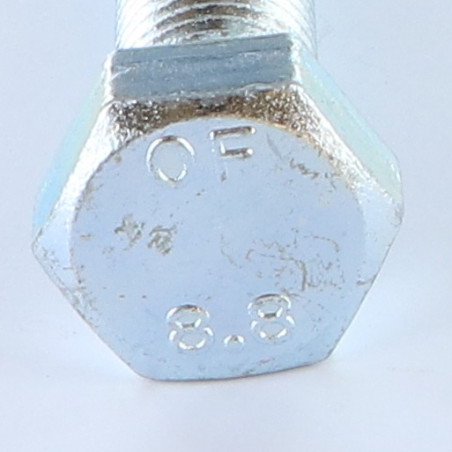 1 x Tornillo metales cabeza hexagonal M16X75 Clase 8.8 Acero cincado blanco