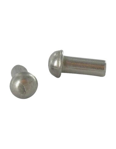 1 x Remache macizo cabeza redonda Inoxidable A2...