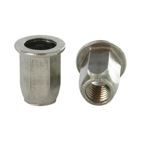 1 x Tuerca remachable Inox cabeza plana hexagonal M8X18 INPTH 30