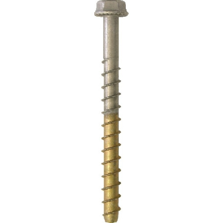 1 x Tornillo Hormigón Bimetal Inoxidable A4 Acero bruto cabeza hexagonal 12X115