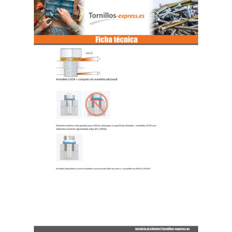 1 x Arandela NORD-LOCK ® M14 Inoxidable A4