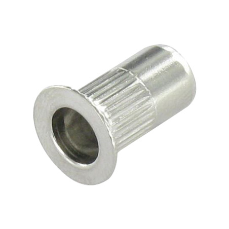 1 x Tuerca remachable cabeza fresada/testa svasat dentado M8X19 INFC 45 Inoxidable A2