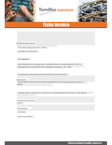 1 x Gancho de para tejados VARIO 140X56X5 /5...