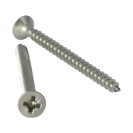 1 x Tornillo madera aglomerado cabeza fresada/testa svasat Pozi PZ5 6X80 roscado total Inoxidable A4