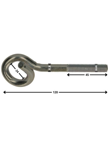 1 x Gancho de gimnasio Varilla roscada metales...