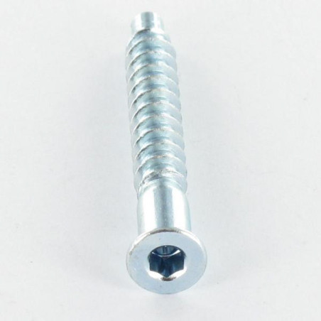 1 x Tornillo autotaladrante confirmat cabeza fresada/testa svasat hexagonal hueco 7X40 dentado Acero cincado blanco