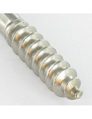 1 x Tornillo de ojo madera 6X60 roscado en 36...