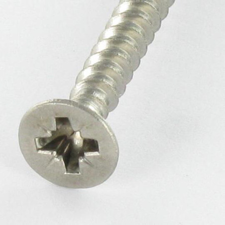 1 x Tornillo madera aglomerado cabeza fresada/testa svasat Pozi PZ4 5X90 roscado total Inoxidable A4