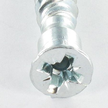 1 x Tornillo autotaladrante confirmat cabeza fresada/testa svasat Pozi PZ5 7X50 dentado Acero cincado blanco con