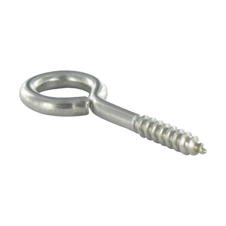 1 x Tornillo de ojo madera 4X30 longitud total 48 ojo 8 Inoxidable A2