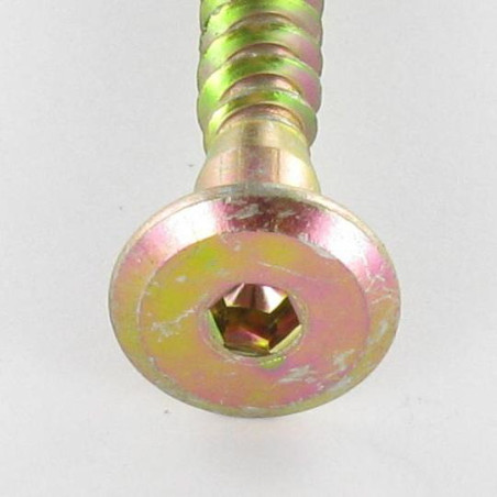 1 x Tornillo autotaladrante confirmat cabeza redonda ancha hexagonal hueco 7X40 Bicromato