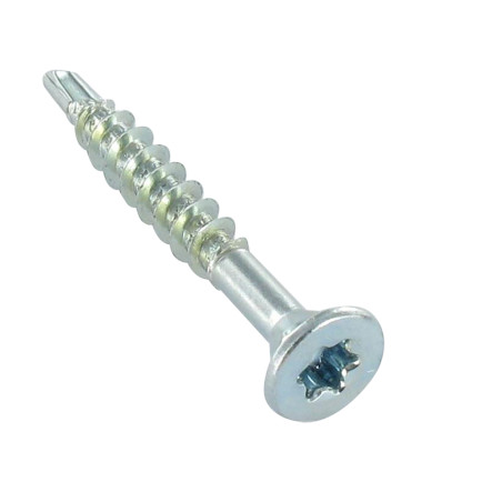 1 x Tornillos medium cabeza fresada/testa svasat dentado TORX T20 4X30 roscado en 21 Acero cincado blanco