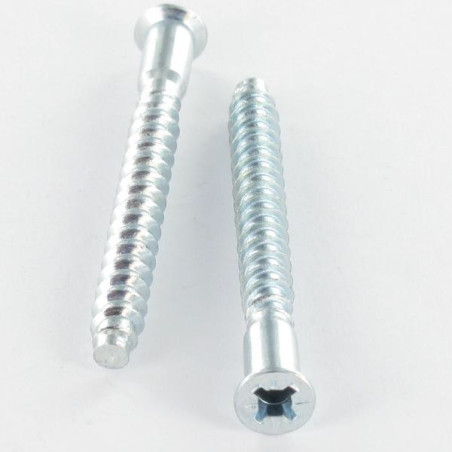 1 x Tornillo autotaladrante confirmat cabeza fresada/testa svasat Pozi PZ5 7X70 SS dentado Acero cincado blanco