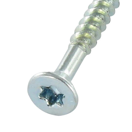 1 x Tornillos medium cabeza fresada/testa svasat dentado TORX T20 4X35 roscado en 24 Acero cincado blanco