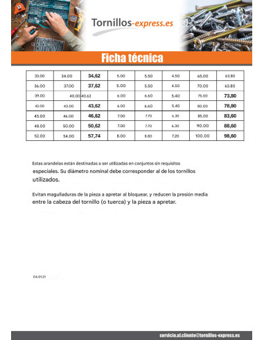 1 x Arandela plano M4X10X0.8 M Inoxidable A4