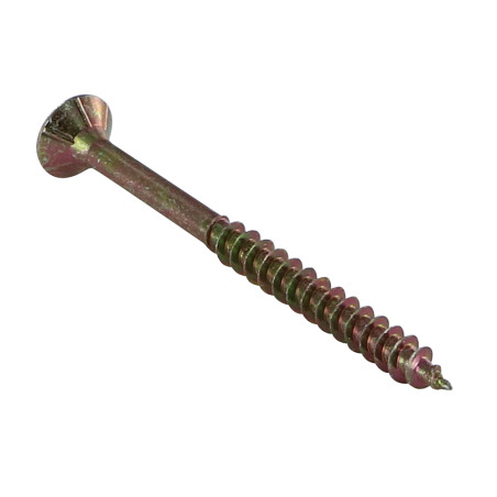 1 x Tornillo madera aglomerado cabeza fresada/testa svasat Pozi 4X25 roscado en 18 dentado Bicromato
