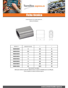 Manguitos para Cable diámetro 2.5 COBRE 2