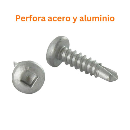 1 x Tornillo autoperforante cabeza cilíndrica cuadrado 4.8X25 Inoxidable AISI 410