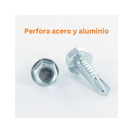 1 x Tornillo autoperforante cabeza hexagonal 4.8X19 Inoxidable AISI 410