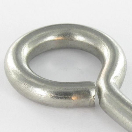 1 x Tornillo de ojo madera 3.5X20 roscado en 12 longitud total 36 ojo 9 Inoxidable A2