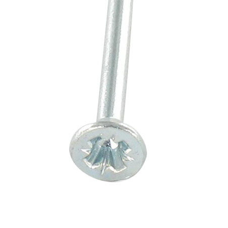 1 x Tornillo madera aglomerado cabeza fresada/testa svasat Pozi 4X35 roscado en 21 dentado Acero cincado blanco