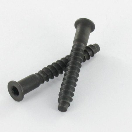 1 x Tornillo autotaladrante confirmat cabeza fresada/testa svasat hexagonal hueco 5X40 SS dentado Acero cincado negro