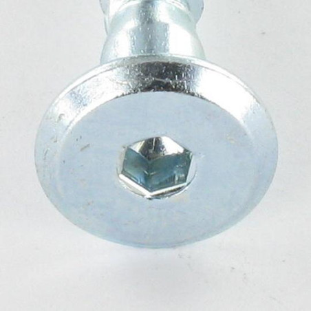1 x Tornillo autotaladrante confirmat cabeza redonda ancha hexagonal hueco 7X50 Acero cincado blanco