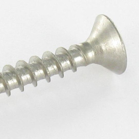 1 x Tornillo madera aglomerado cabeza fresada/testa svasat Pozi PZ4 4.5X12 roscado total Inoxidable A4