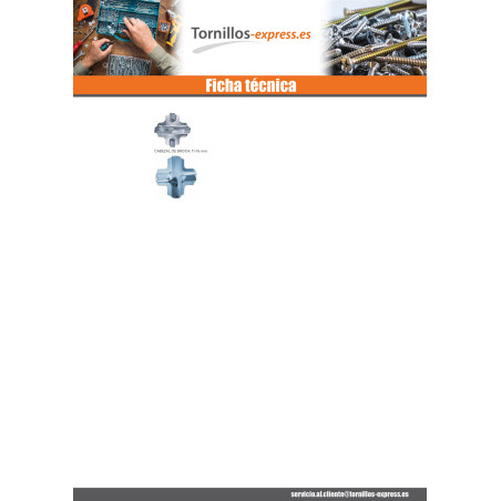 1 x Broca con PERCUSIÓN Hoja de datos de seguridad MÁS 16/210/260