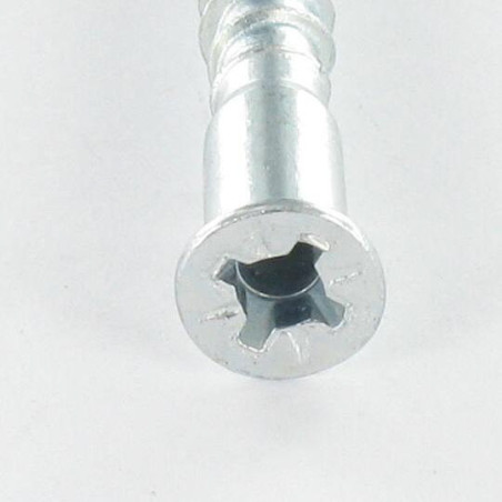 1 x Tornillo autotaladrante confirmat cabeza fresada/testa svasat Pozi PZ4 5X40 SS dentado Acero cincado blanco