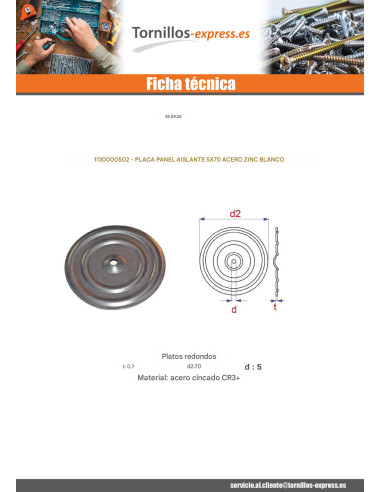 1 x FOLLETO FIRMAR AISLANTE 5X70 Acero cincado...