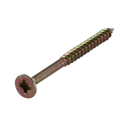 1 x Tornillo madera aglomerado cabeza fresada/testa svasat Pozi 4X40 roscado en 24 dentado Bicromato