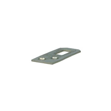 1 x Placa puerta ABRIGO Acero cincado blanco 20X50