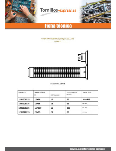 1 x TAMIZ D INYECCIÓN M12 o M16 20X85