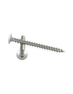 Tornillo pernio 7X50 roscado total TORX T30 Inoxidable A2