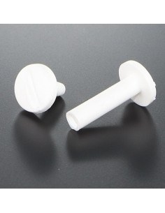 Tornillo encuadernador M4X45 diámetro Tubo 5 nylon blanco...
